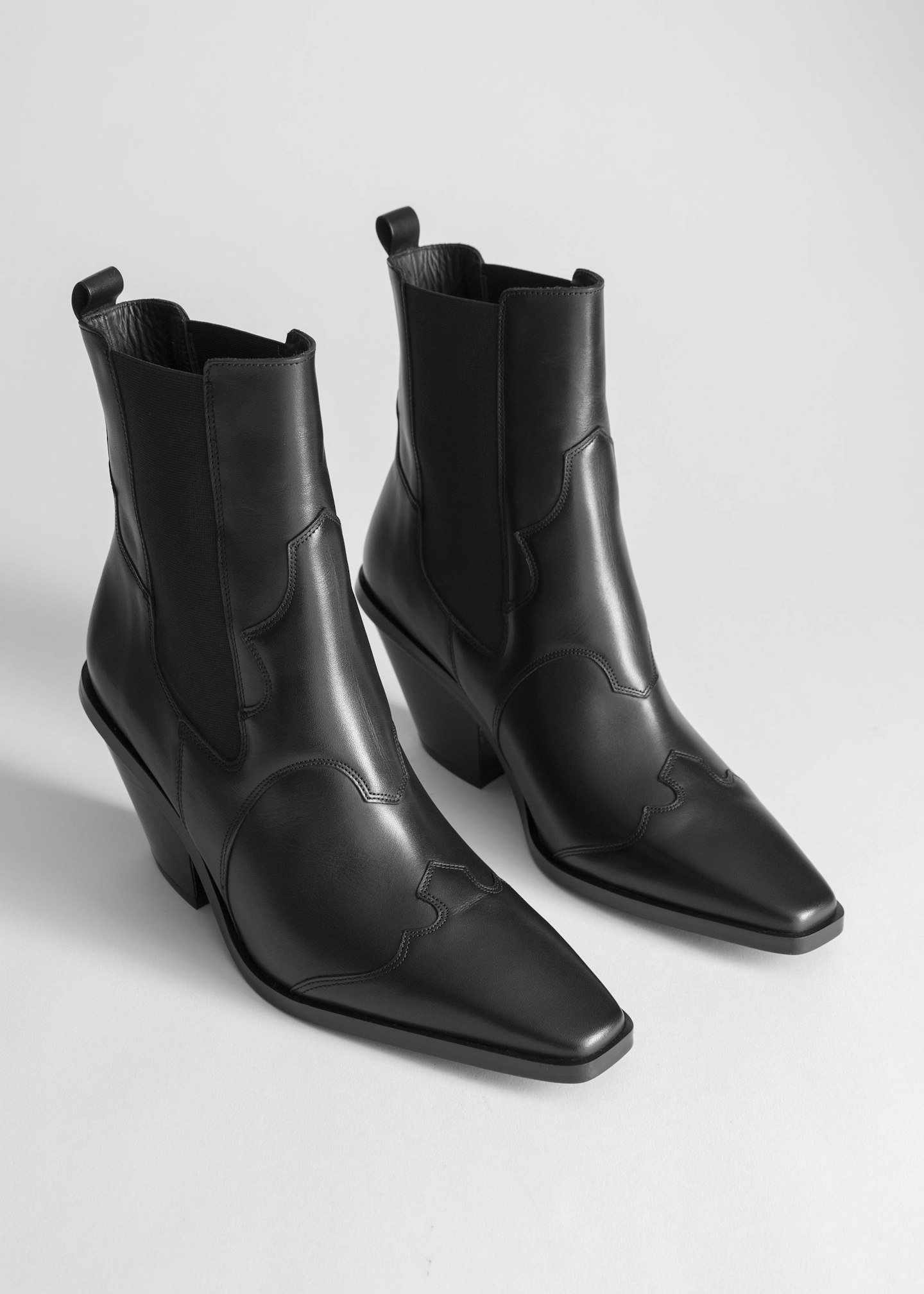 & Other Stories, Square Toe Leather Cowboy Boots, £135