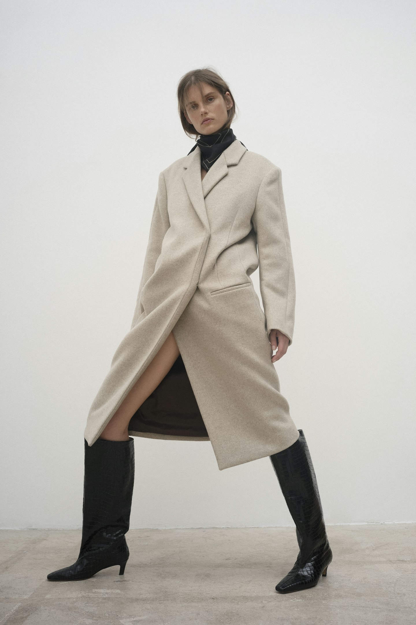 Totême, Wide Shaft Boots In Mock-Croc Leather, €810