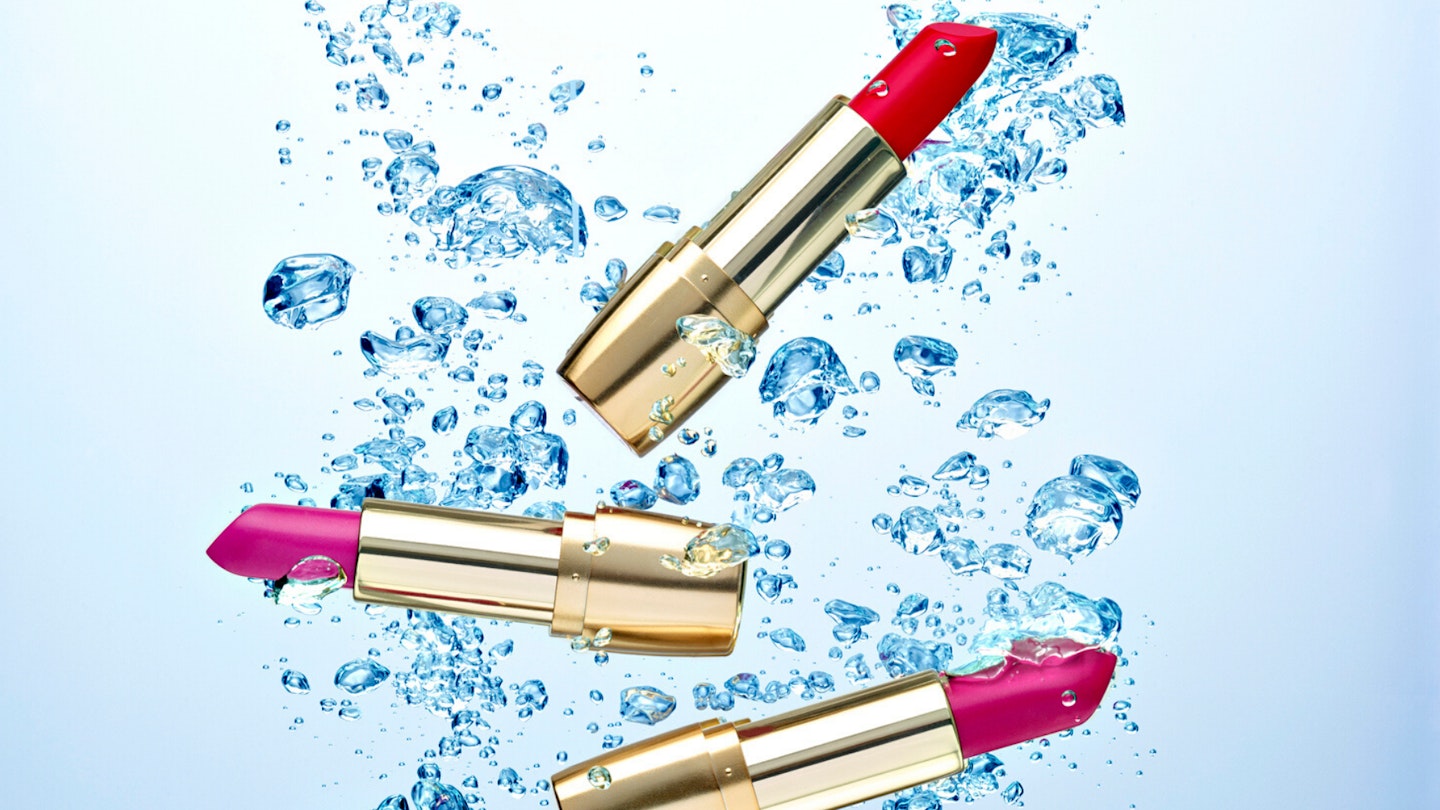 Lipsticks in water