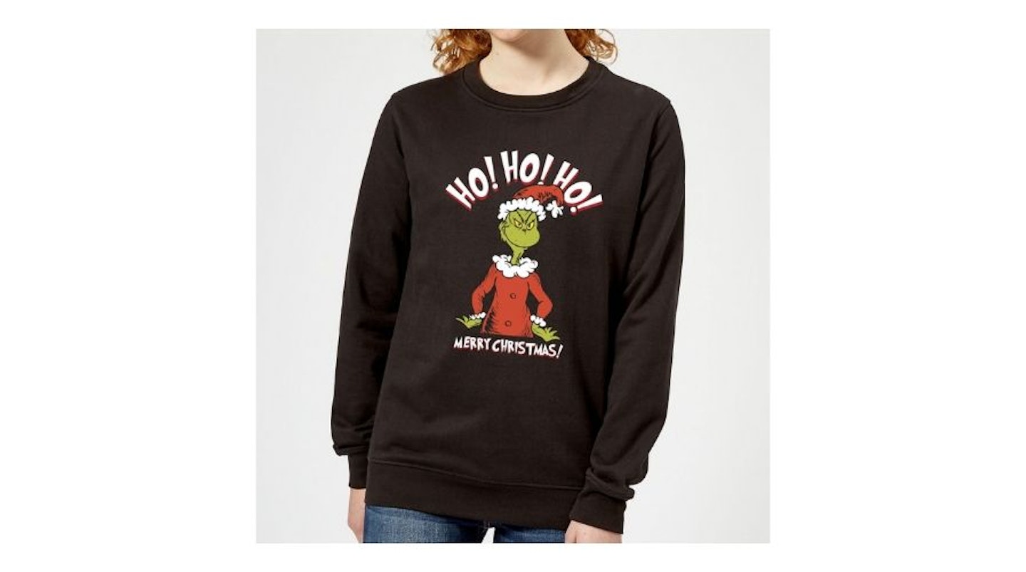 The Grinch Ho Ho Ho Smile Christmas Sweatshirt,
