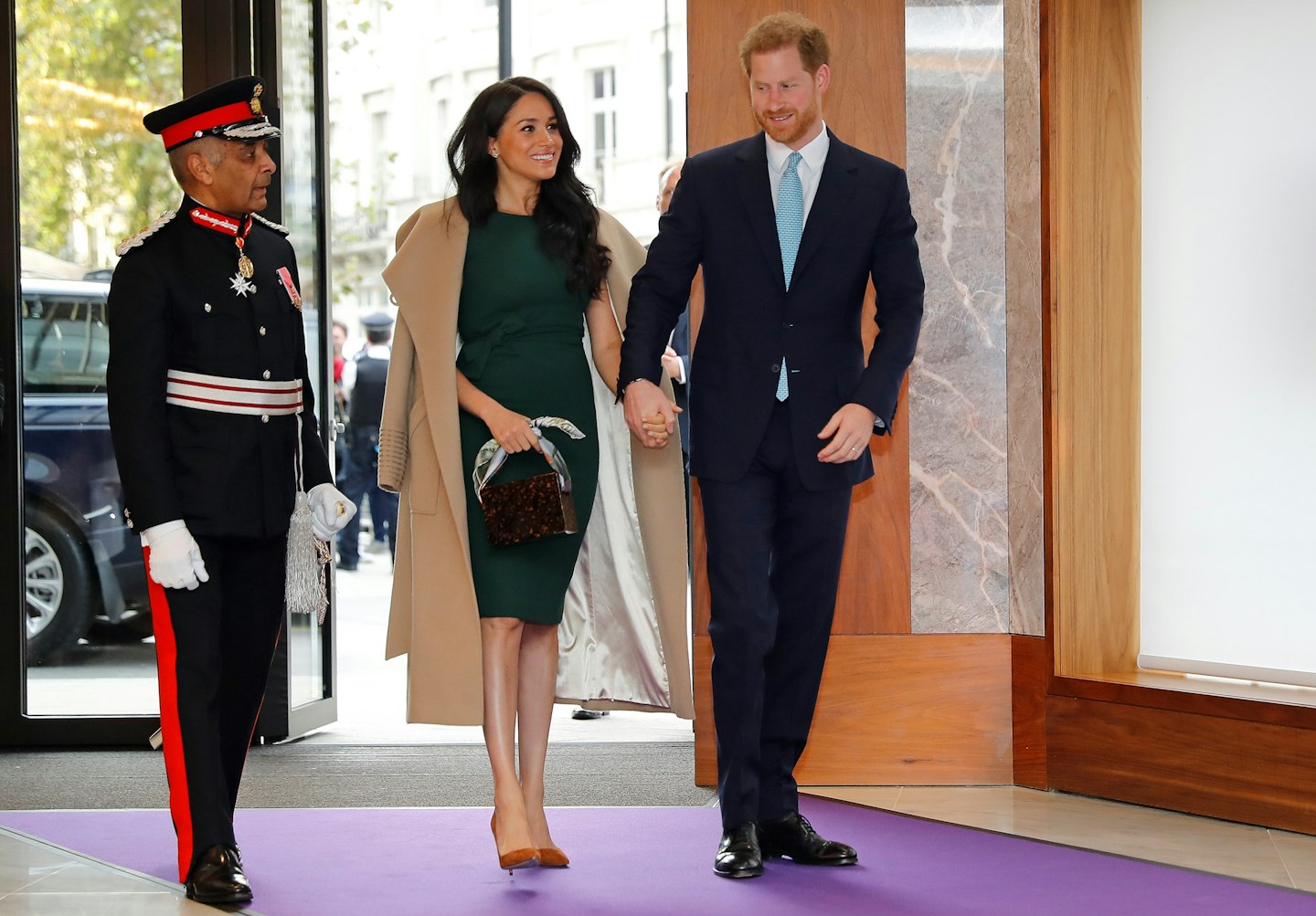 Meghan Markle in a Sentaler coat 