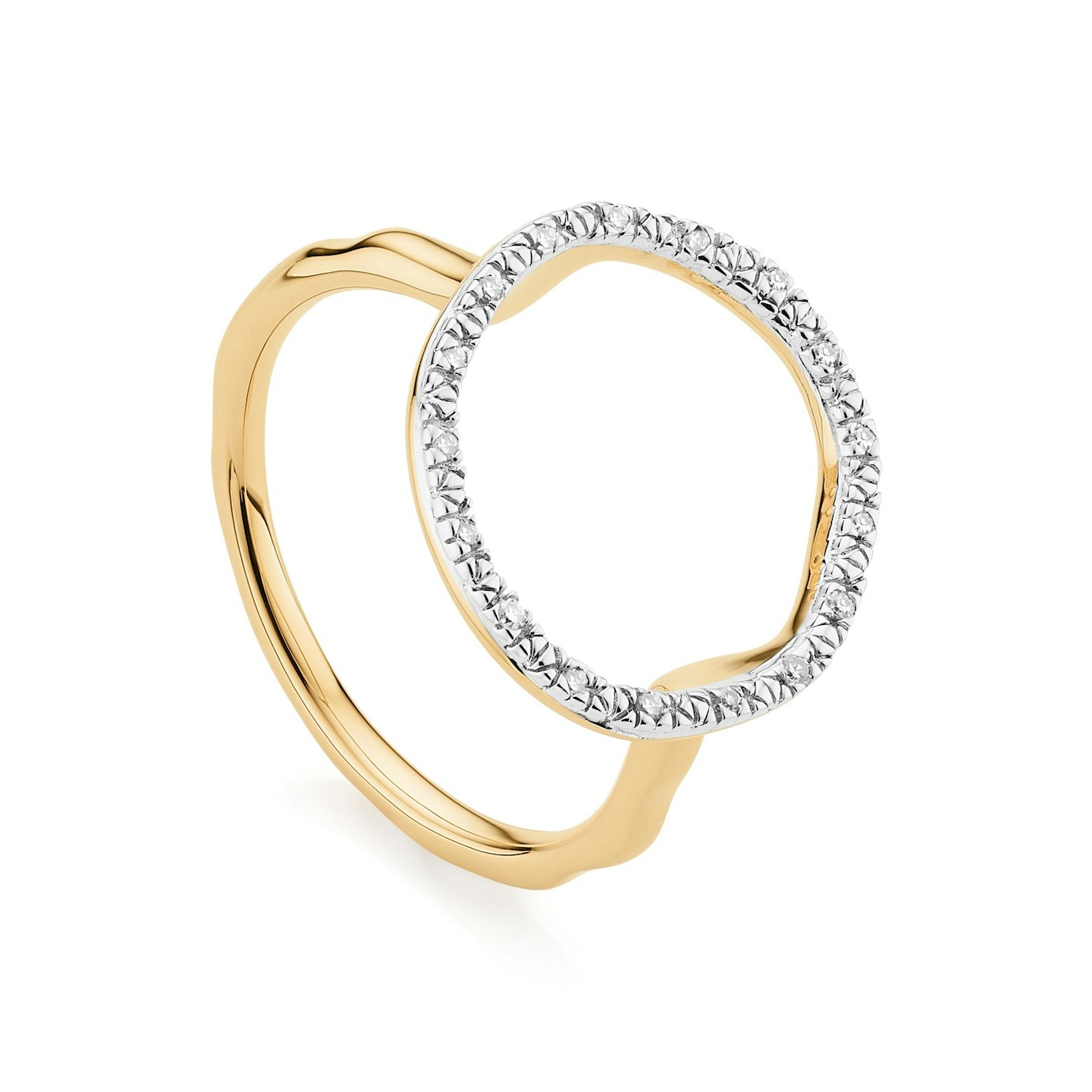 Monica Vinader, Riva Circle Diamond Ring, £150