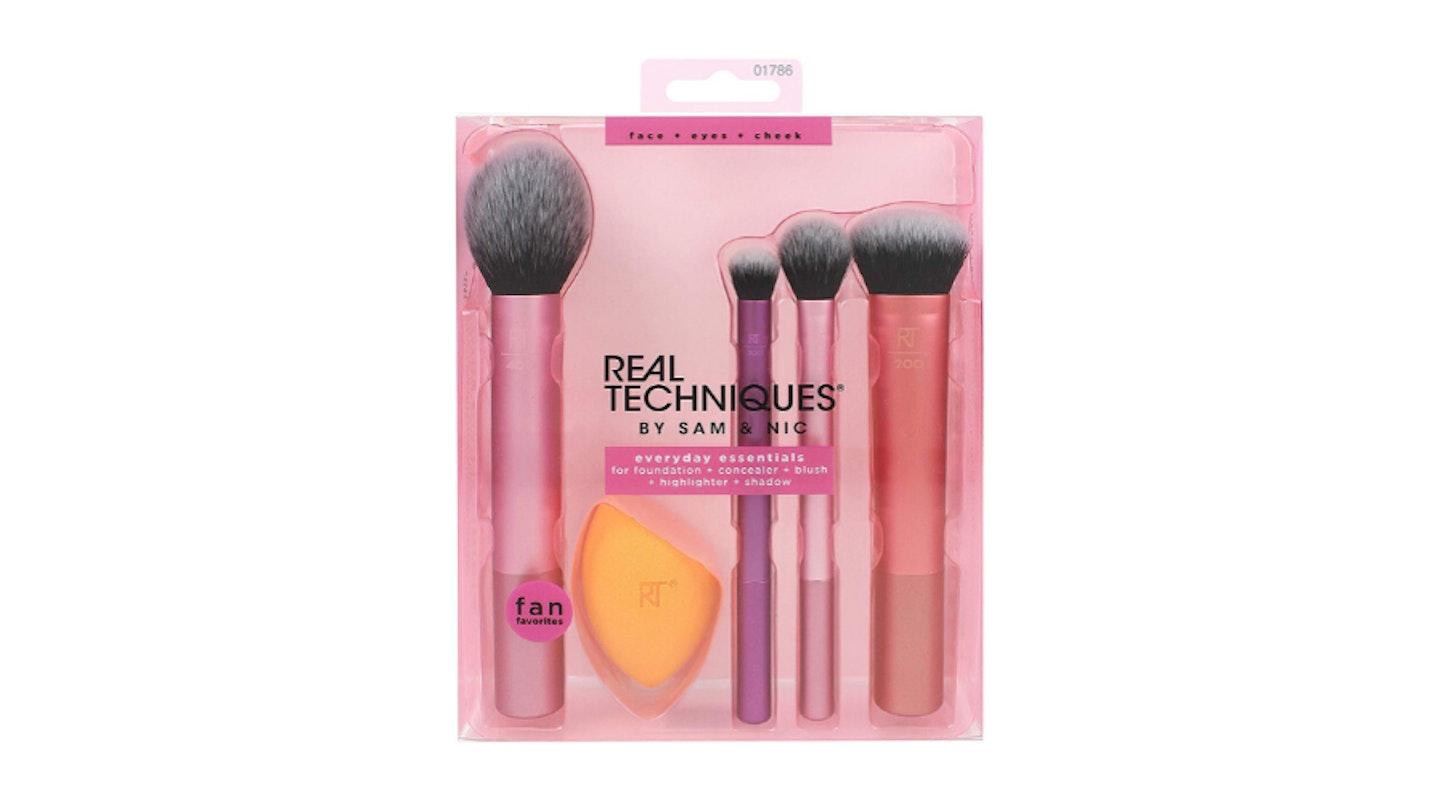 Real Techniques Everyday Essentials Makeup Brush Complete Face Set