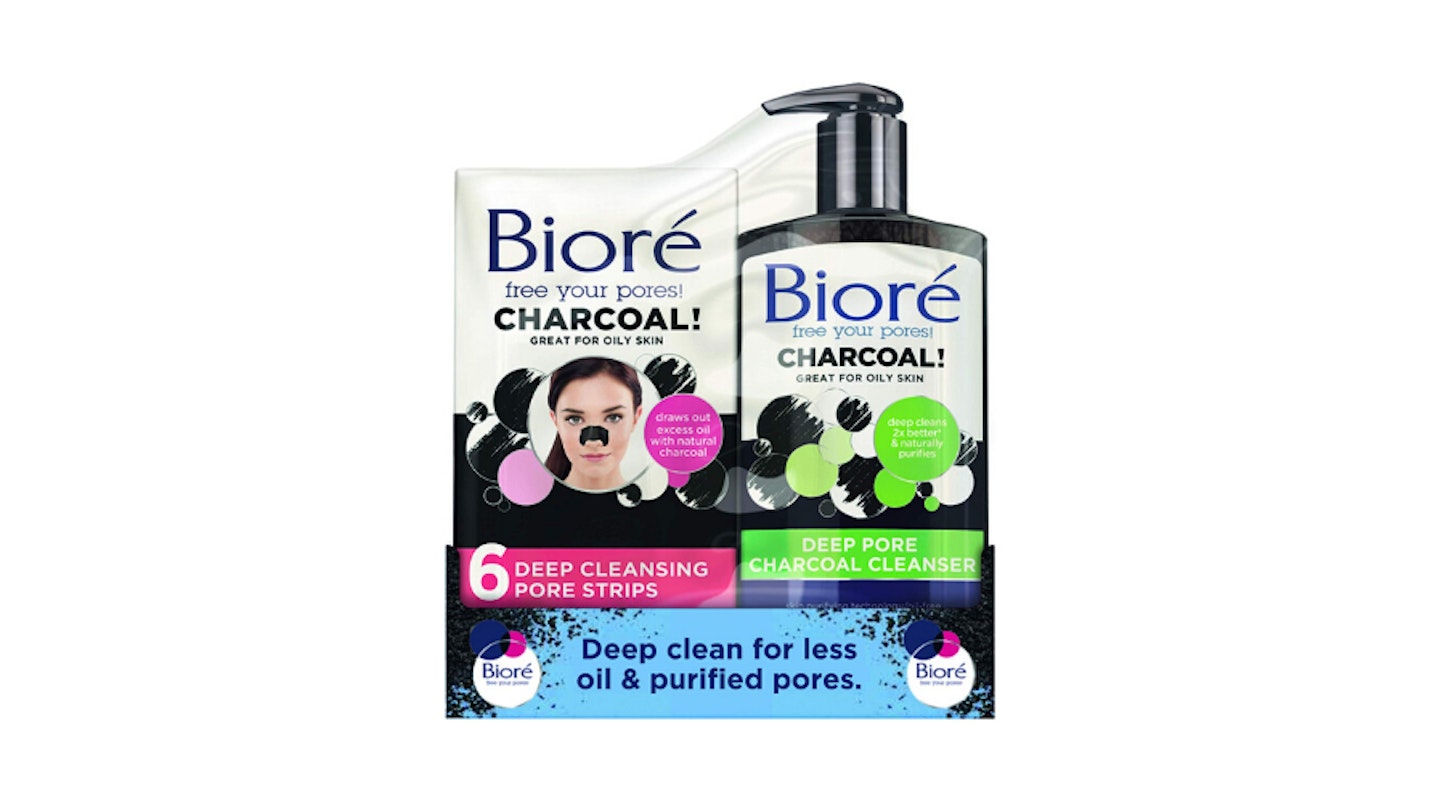 Biore Charcoal Face Cleansing Kit: Pore Strips and Cleanser