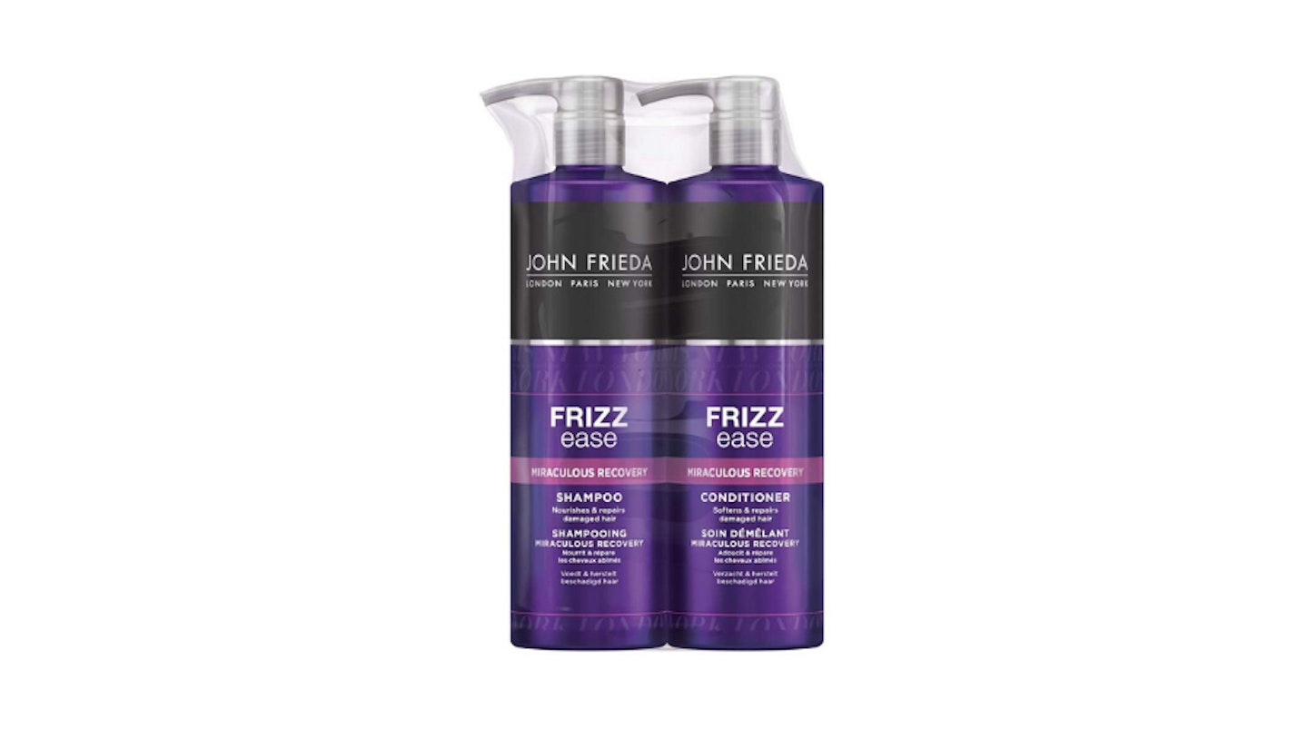 John Frieda Duo Pack Frizz Ease Miraculous Recovery Hair Repairing Shampoo and Conditioner