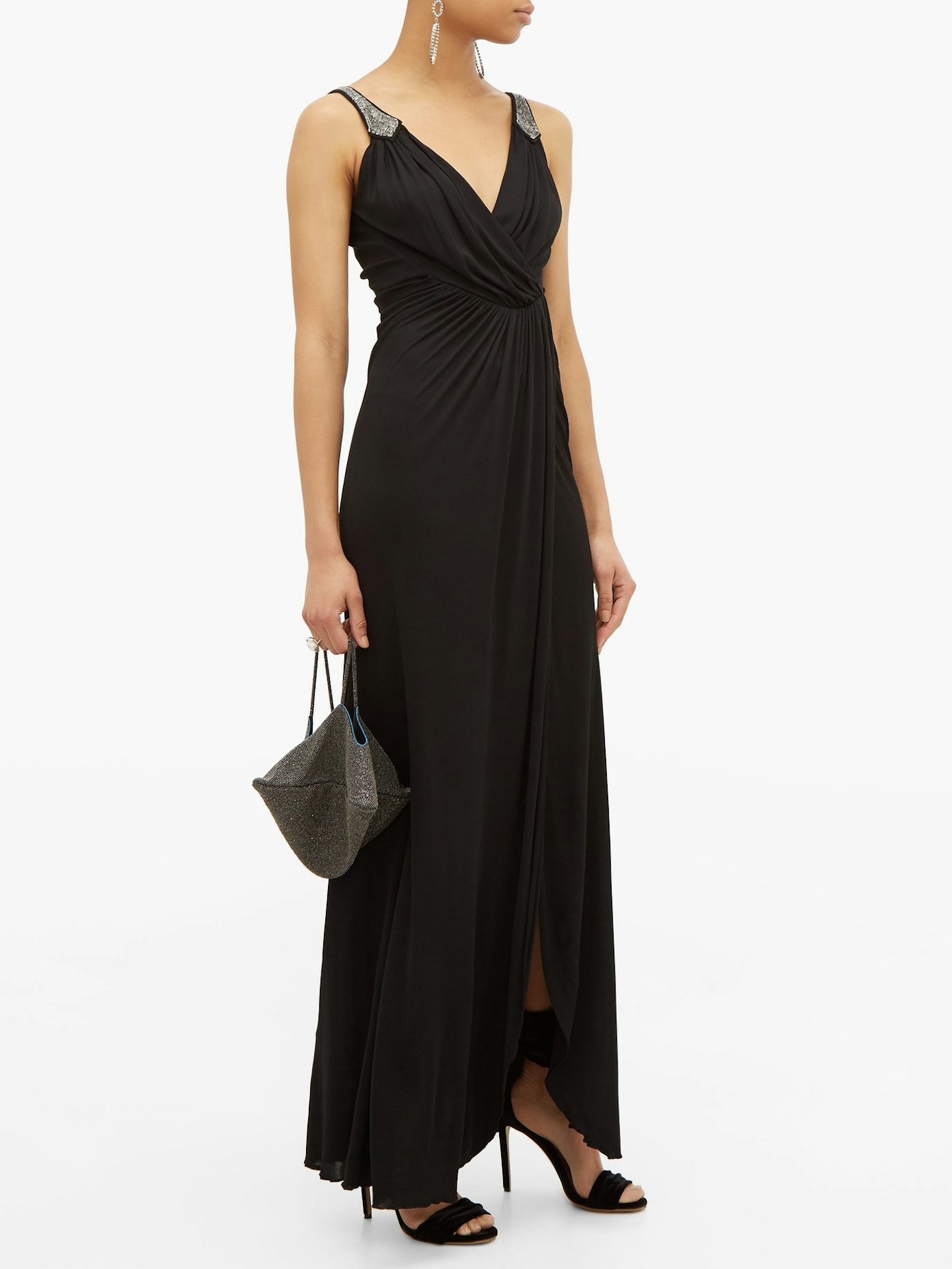 WILLIAM VINTAGE - Ossie Clark, beaded wrap dress, £925 available at matchesfashion.com