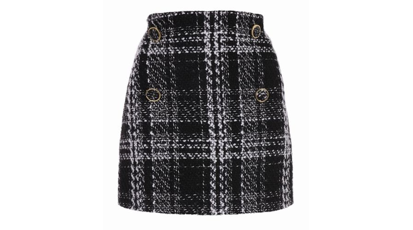 Womens ENVY Monochrome Mini Skirt
