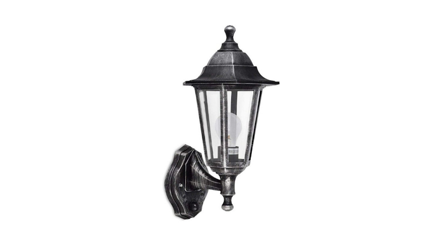 Victorian Style Brushed Silver and Black Lantern, 18.99