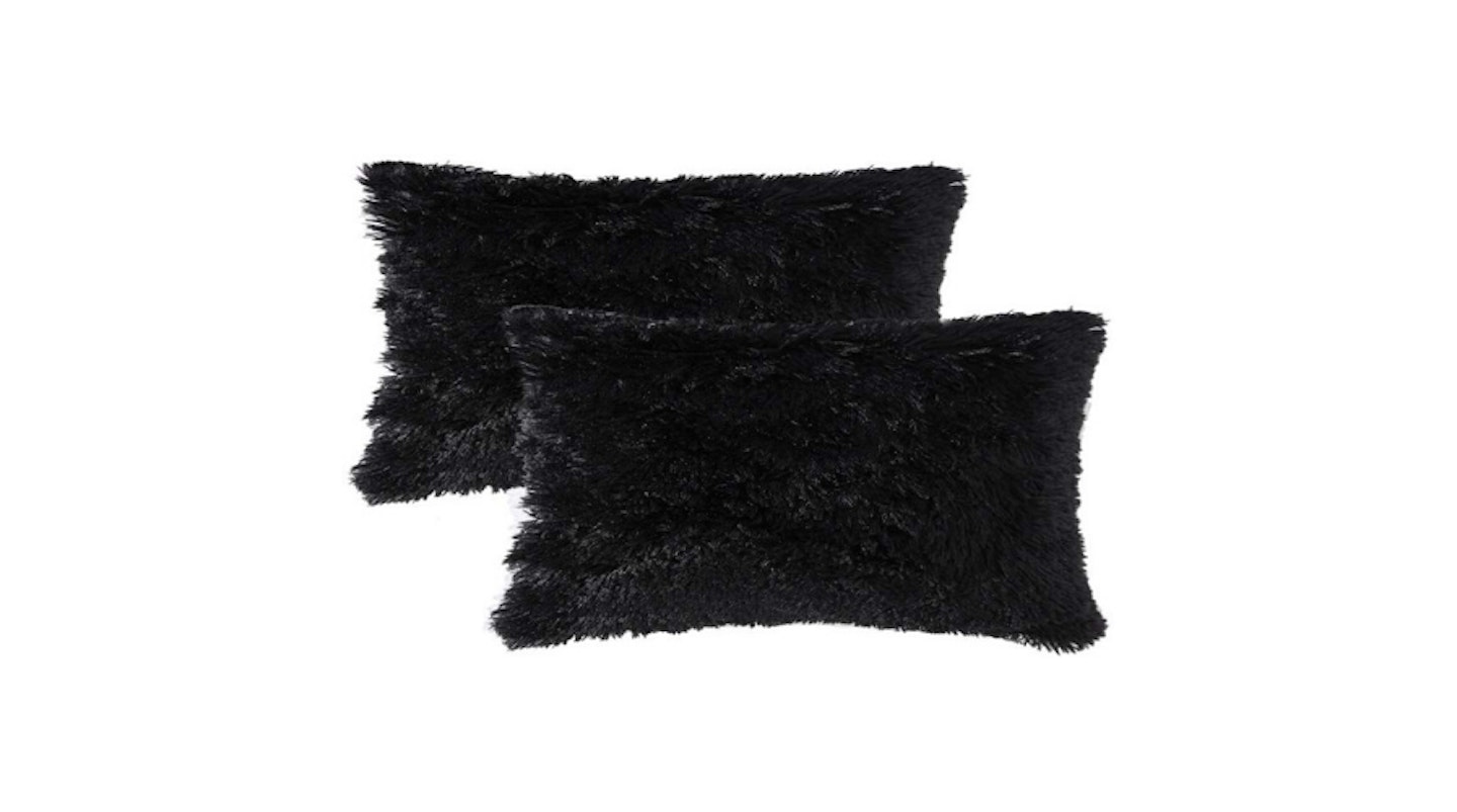 Two Faux Fur Pillow Covers, 9.99