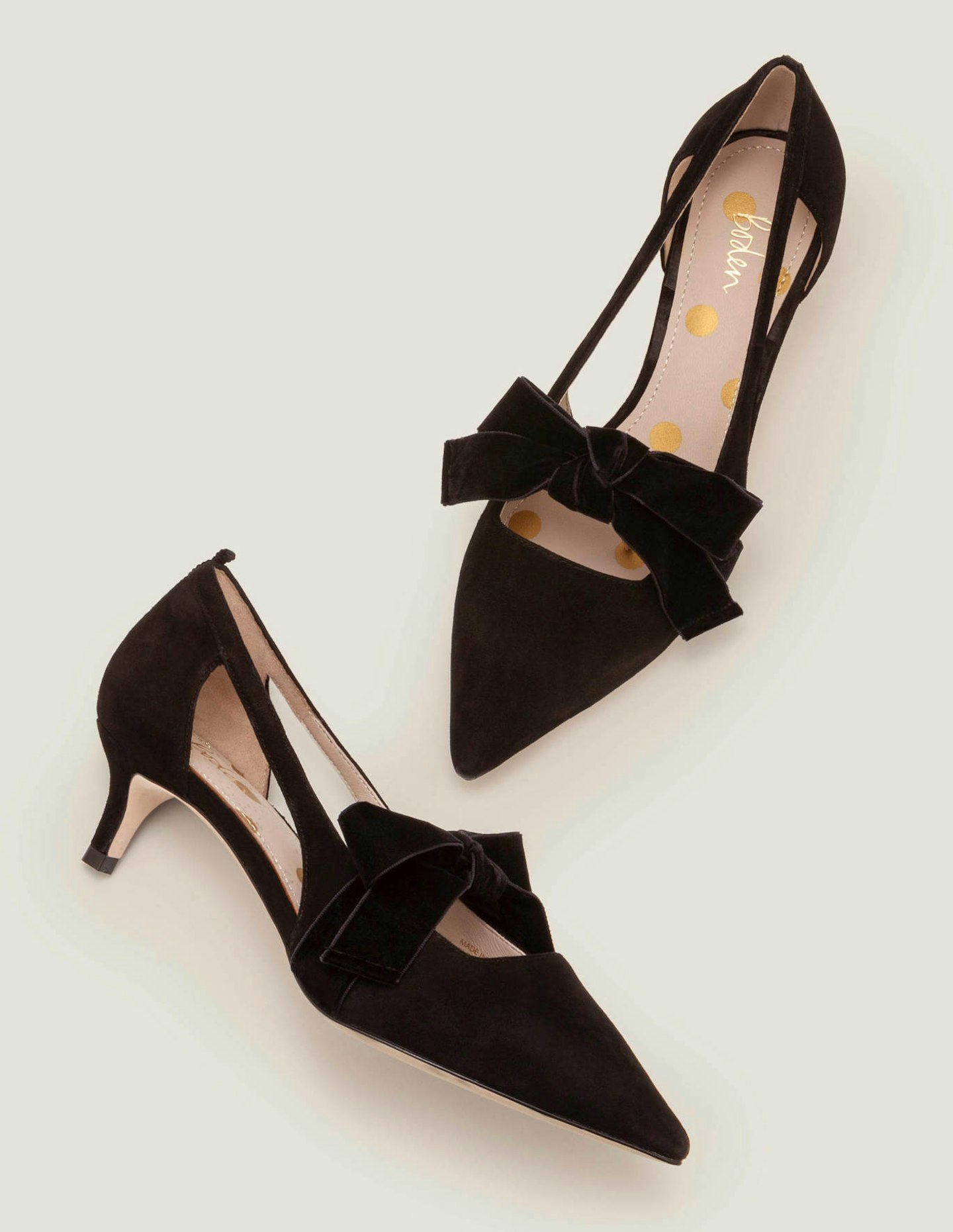 Boden, Black Kitten Heels, £120