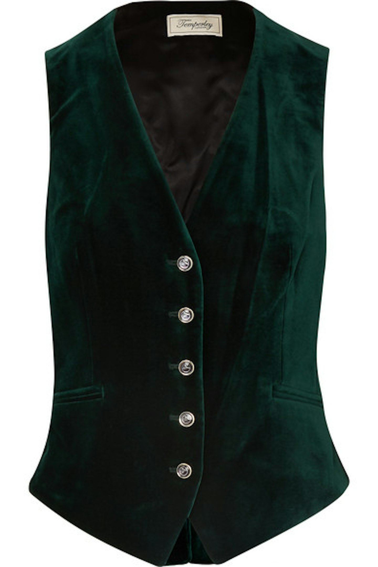 Temperley London, Green Velvet Waistcoat, £396