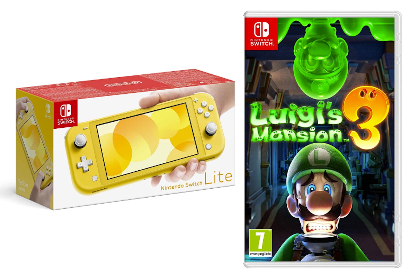 Nintendo Switch Lite - Yellow + Luigi's Mansion 3 Standard Edition