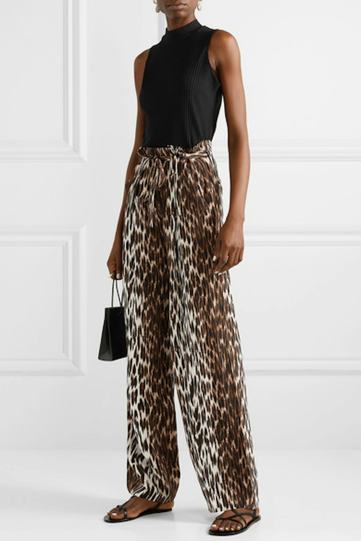 L'Agence, Leopard Print Wide Leg Trousers, £477.60