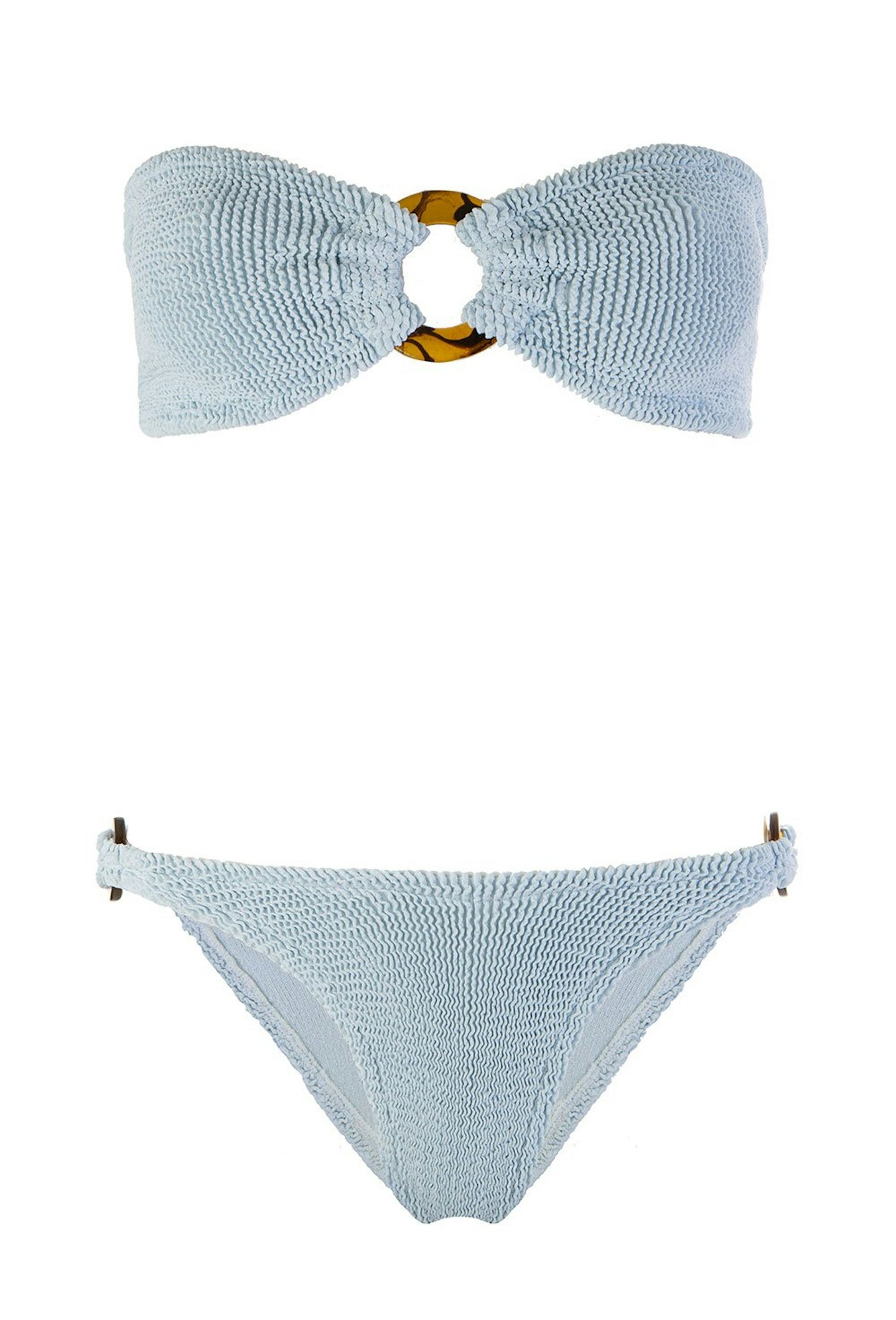 HUNZA G, Baby Blue Gloria Bandeau Bikini, £135