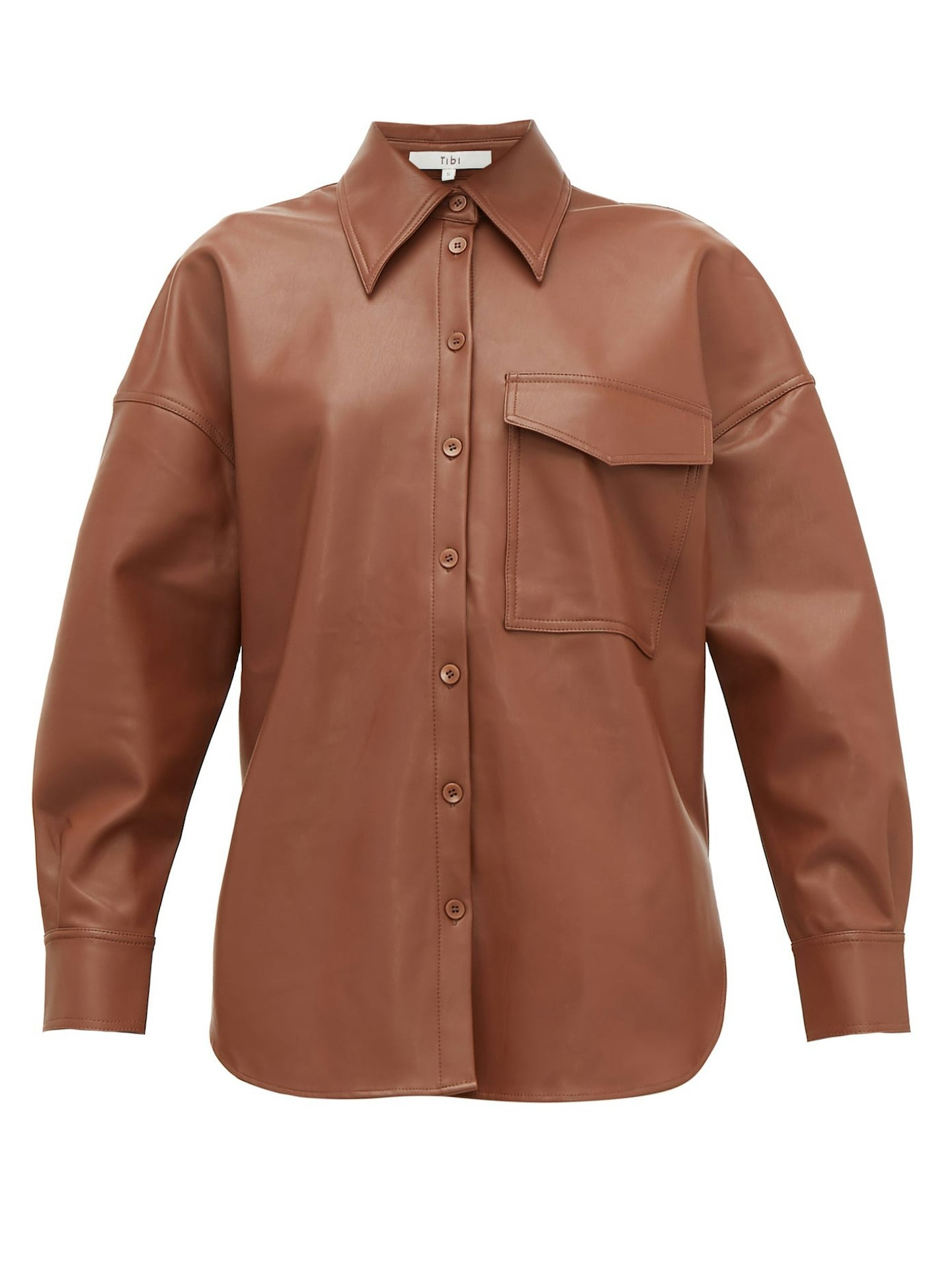 Tibi, Faux Leather Shirt, £365