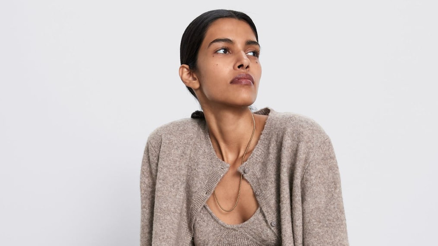 Zara wool blend cardigan and crop top Clearance