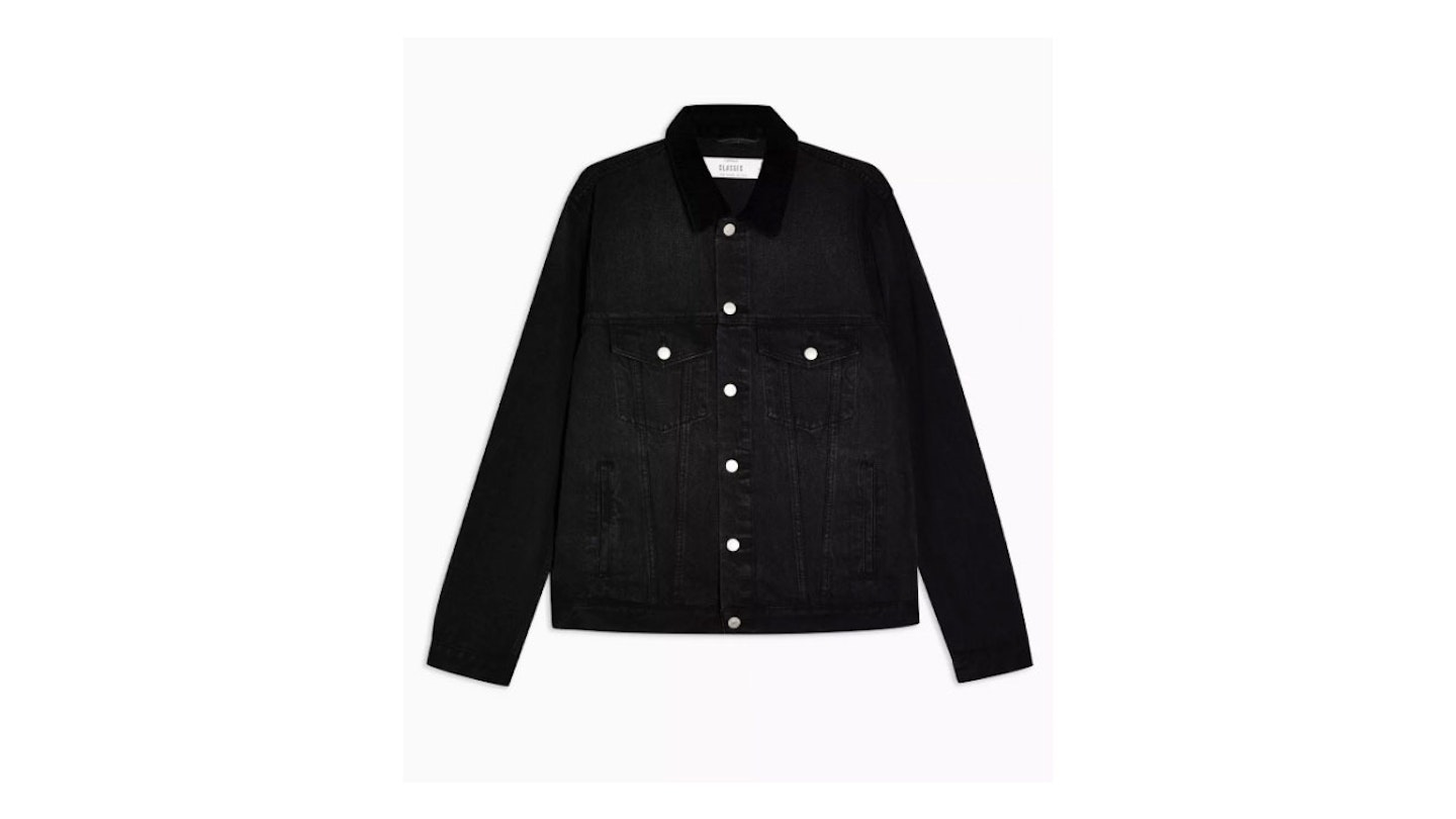 Black Corduroy Collar Jacket