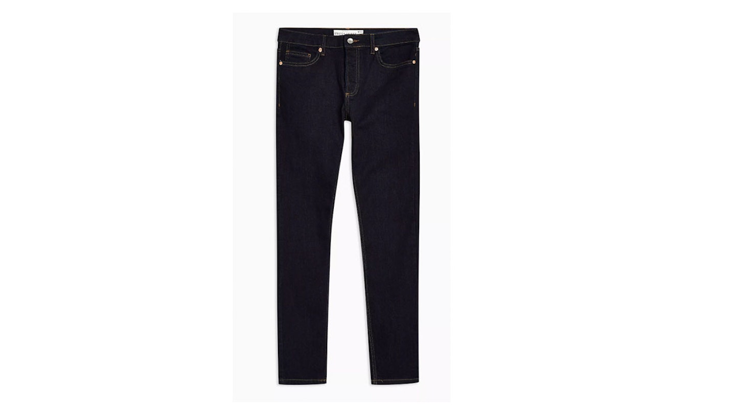 Raw Denim Stretch Skinny Jeans