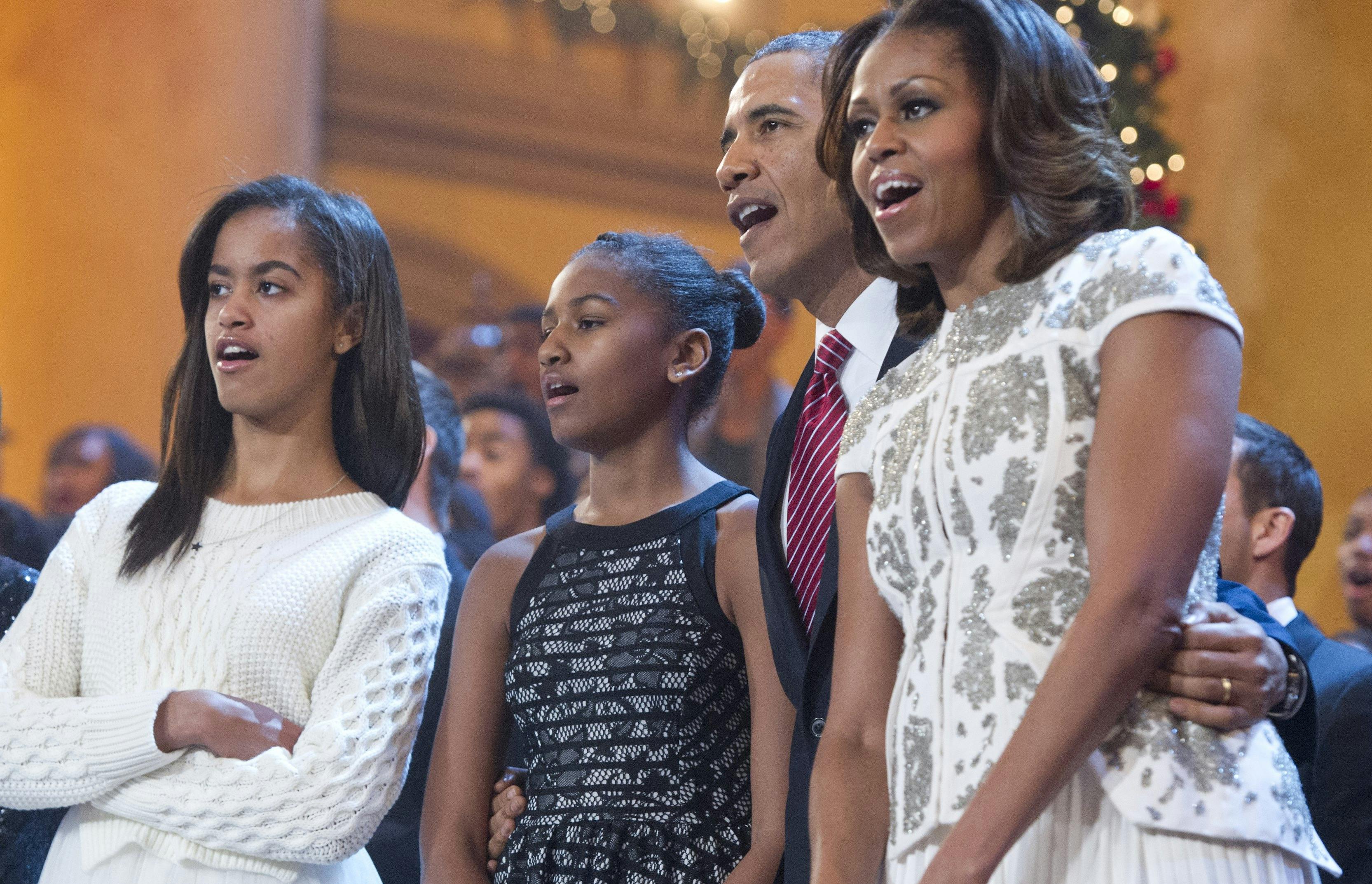 The Obamas Share A Rare Family Portrait For Thanksgiving