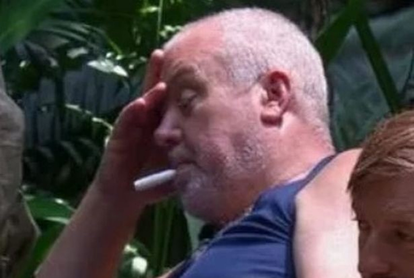 Cliff smoking in the I'm A Celebrity jungle