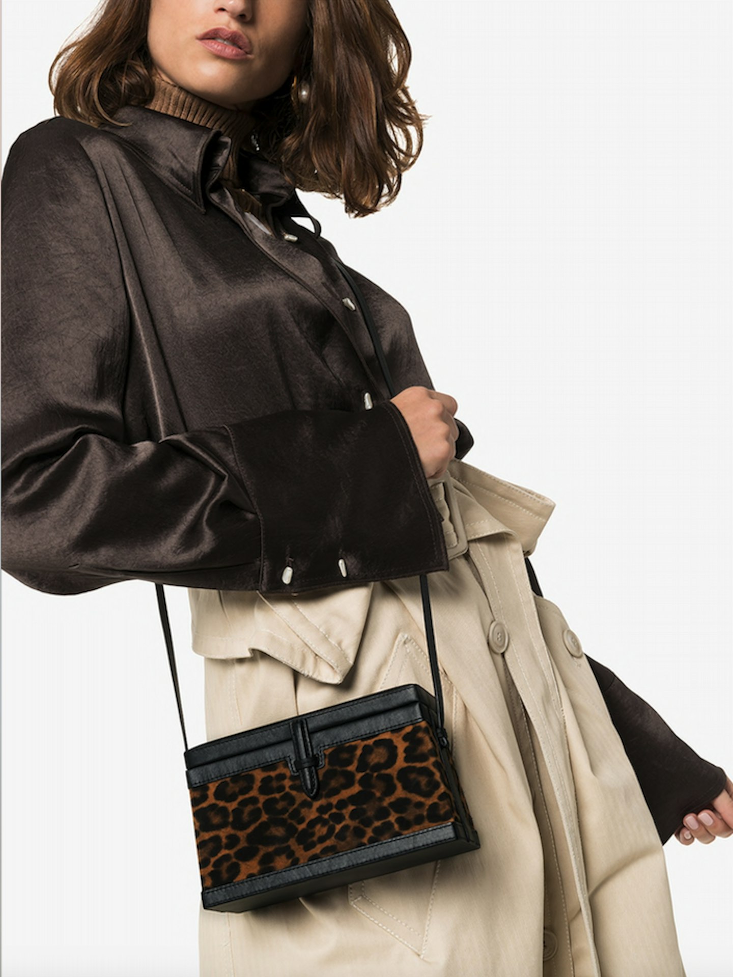 Hunting Season, Brown Leopard Print Trunk Bag, £615