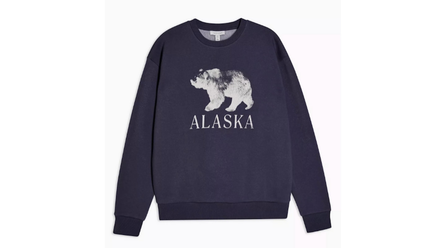 Blue Alaska Bear Sweatshirt