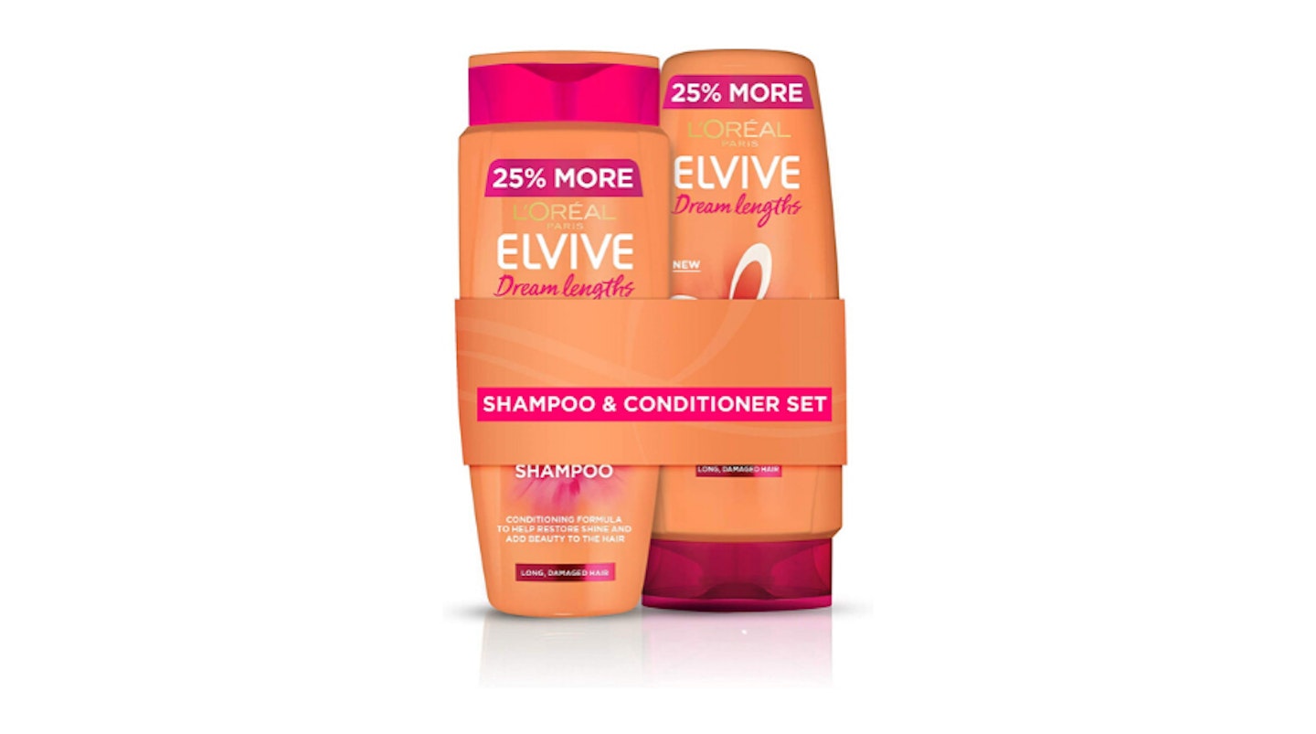 L'Oreal Elvive Dream Lengths Long Hair Keratin Shampoo & Conditioner Set 500ml x 2