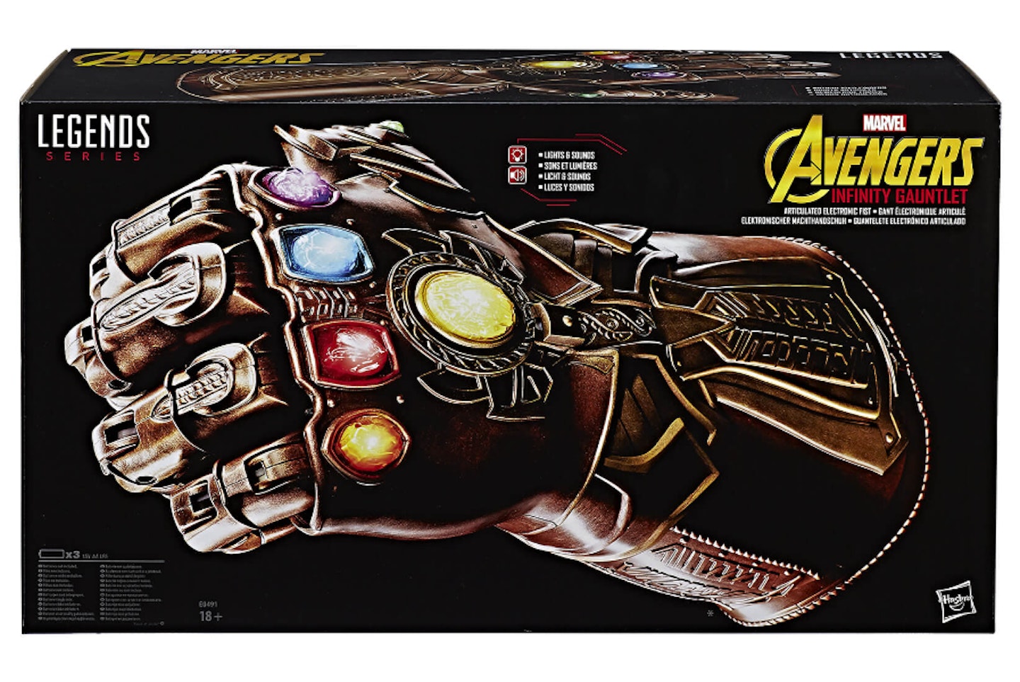Hasbro Avengers Infinity War Marvel Legends Replica Thanos Infinity Gauntlet