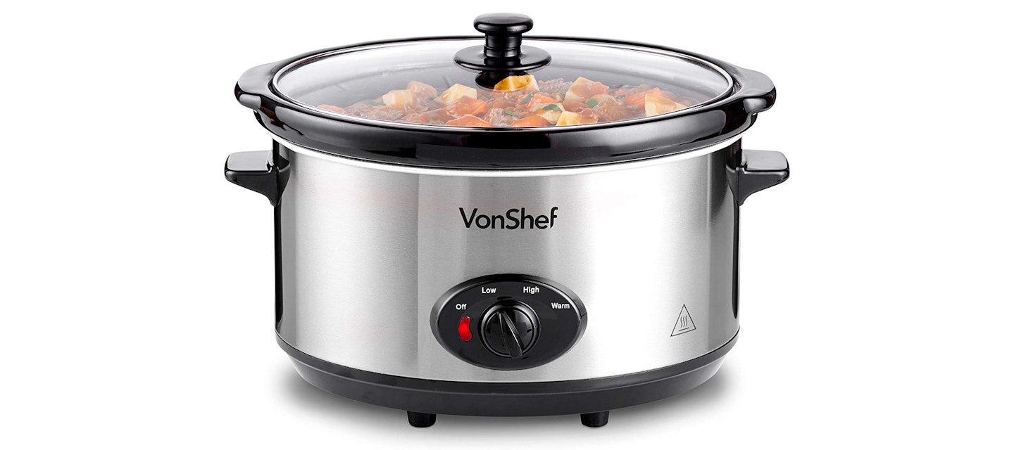 VonShef Slow Cooker with Oven to Table Dish 6.5L