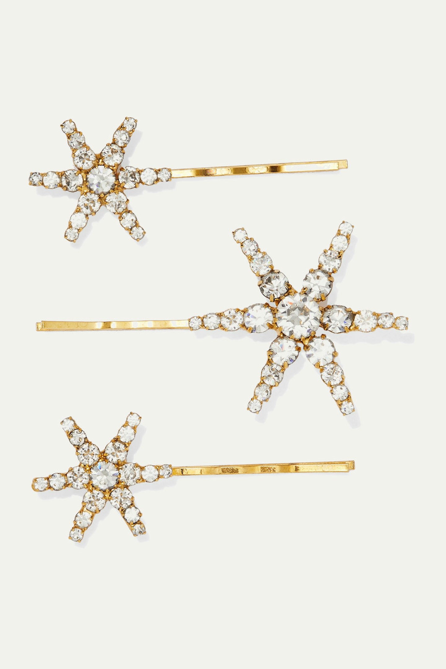 Jennifer Behr, Aurelia Set Of Three Crystal Hair Slides, £135