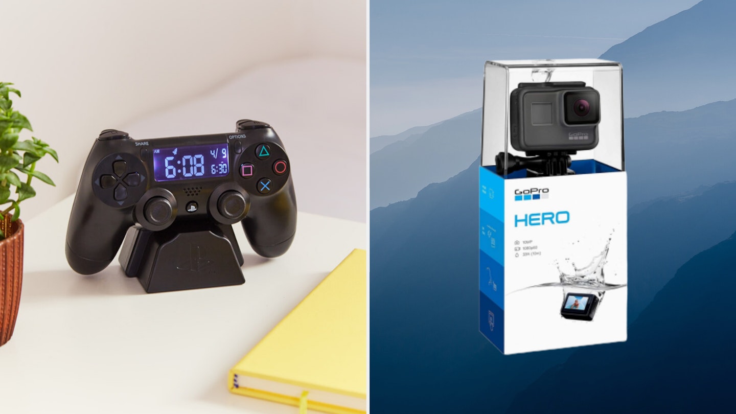 Best gadgets for men: PlayStation alarm clock and GoPro camera