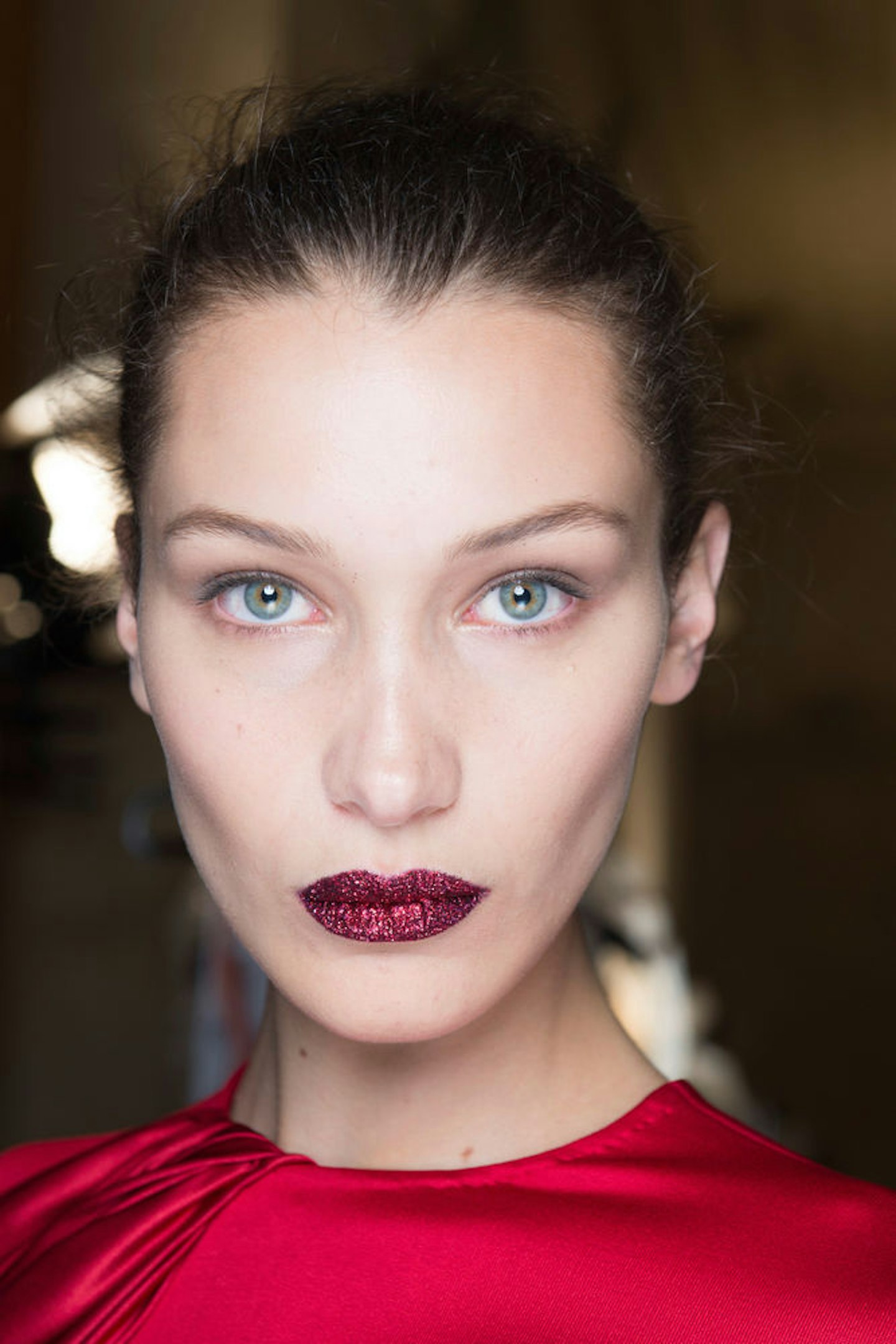 Bella Hadid Glitter Lips