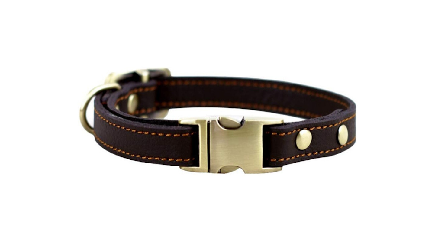 Rantow Adjustable Durable Comfortable Basic Leather Collar, 7.50
