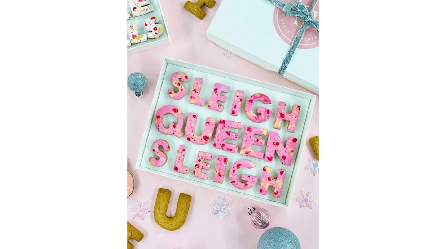 'Sleigh Queen Sleigh' Christmas Letterbox Cookies, £24