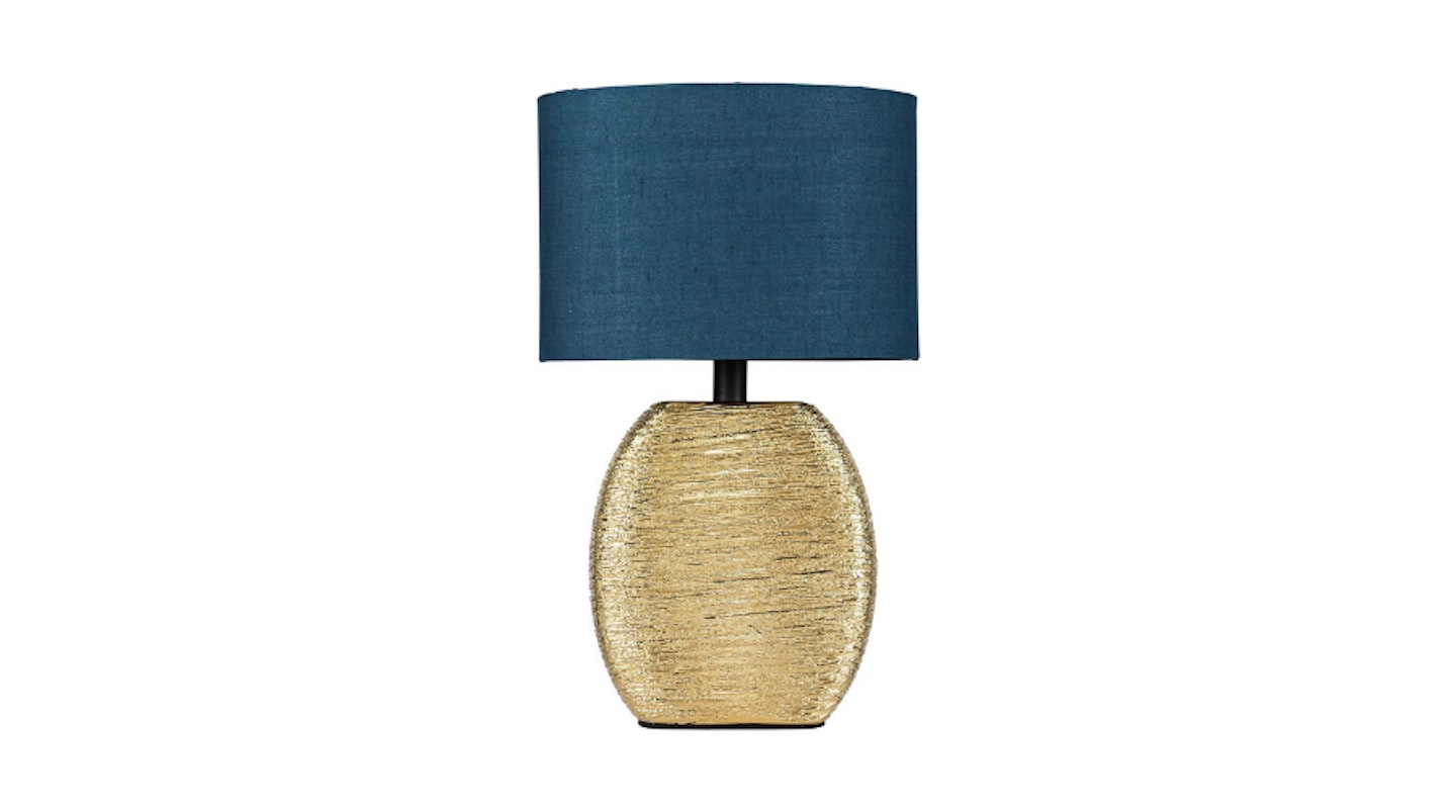 Modern Textured Metallic Gold Effect Ceramic Table Lamp, £14.99