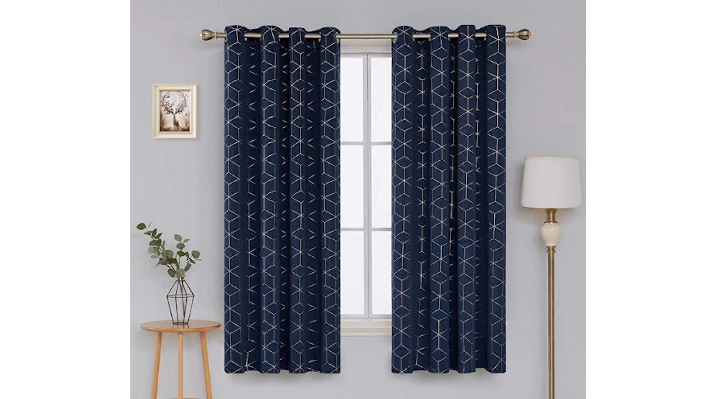 Deconovo Diamond Foil Printed Thermal Insulated Curtains, 25.99