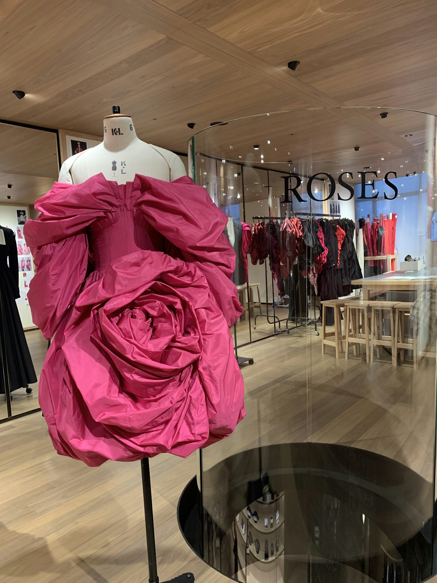 A fuchsia, shorter version of the Rose dress