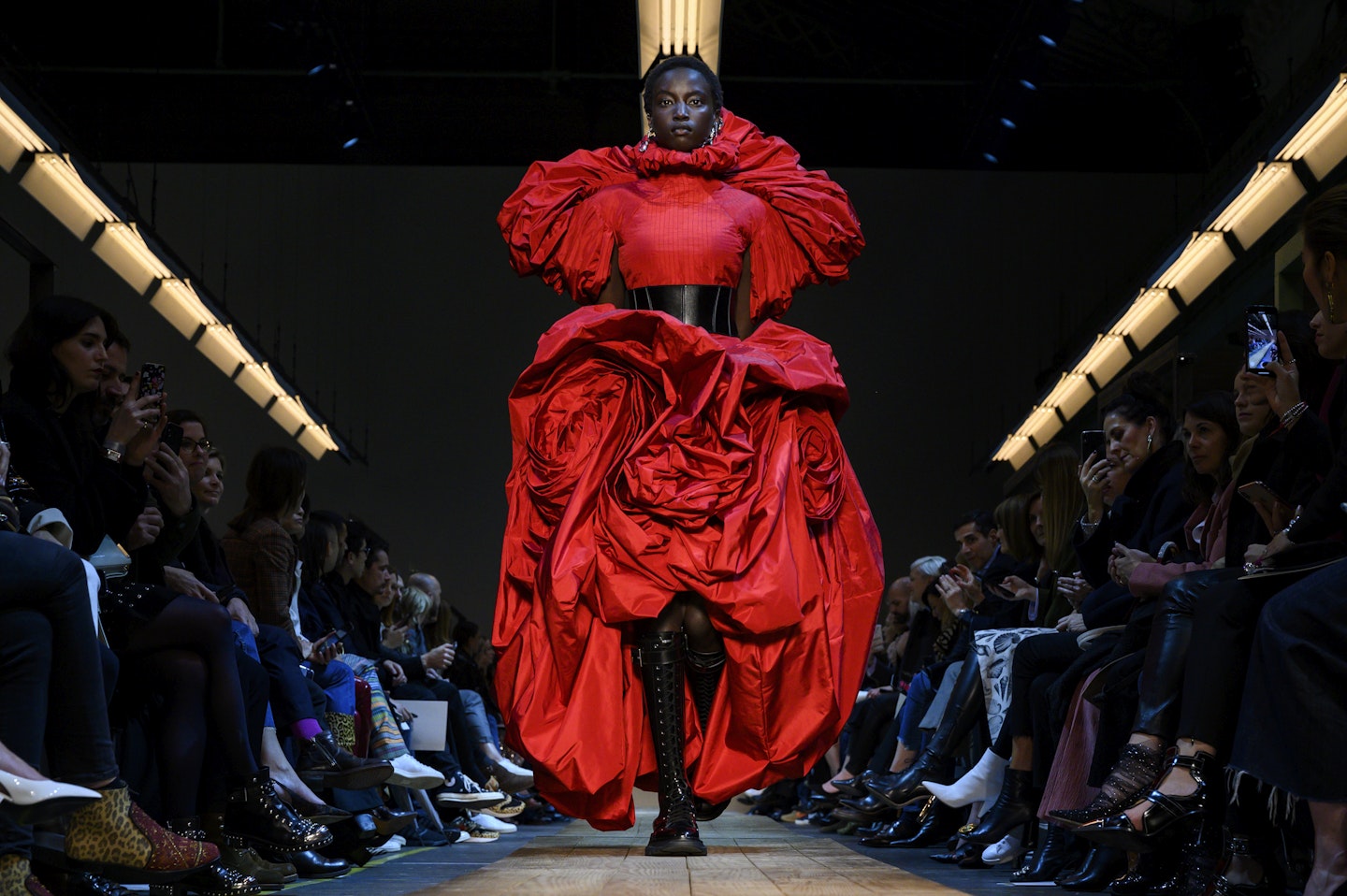 The Rose dress on the catwalk for AW19