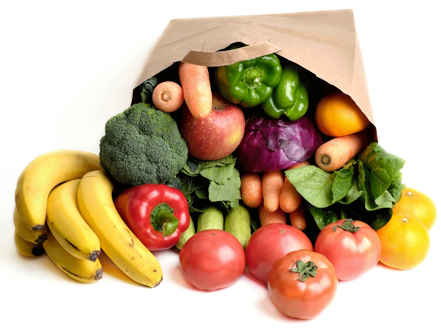 Colourful fruit and veg 