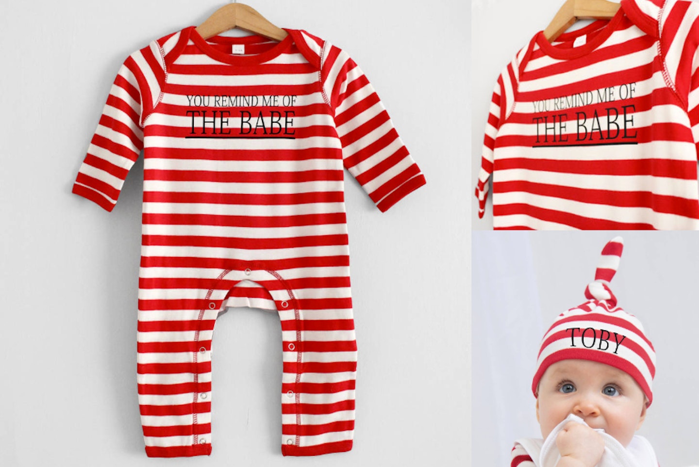 'You Remind Me Of The Babe' Stripy Romper
