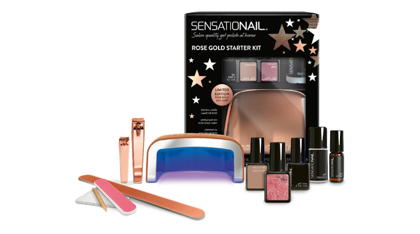 SensatioNail All Stars Rose Gold Gel Polish Starter Kit, 39