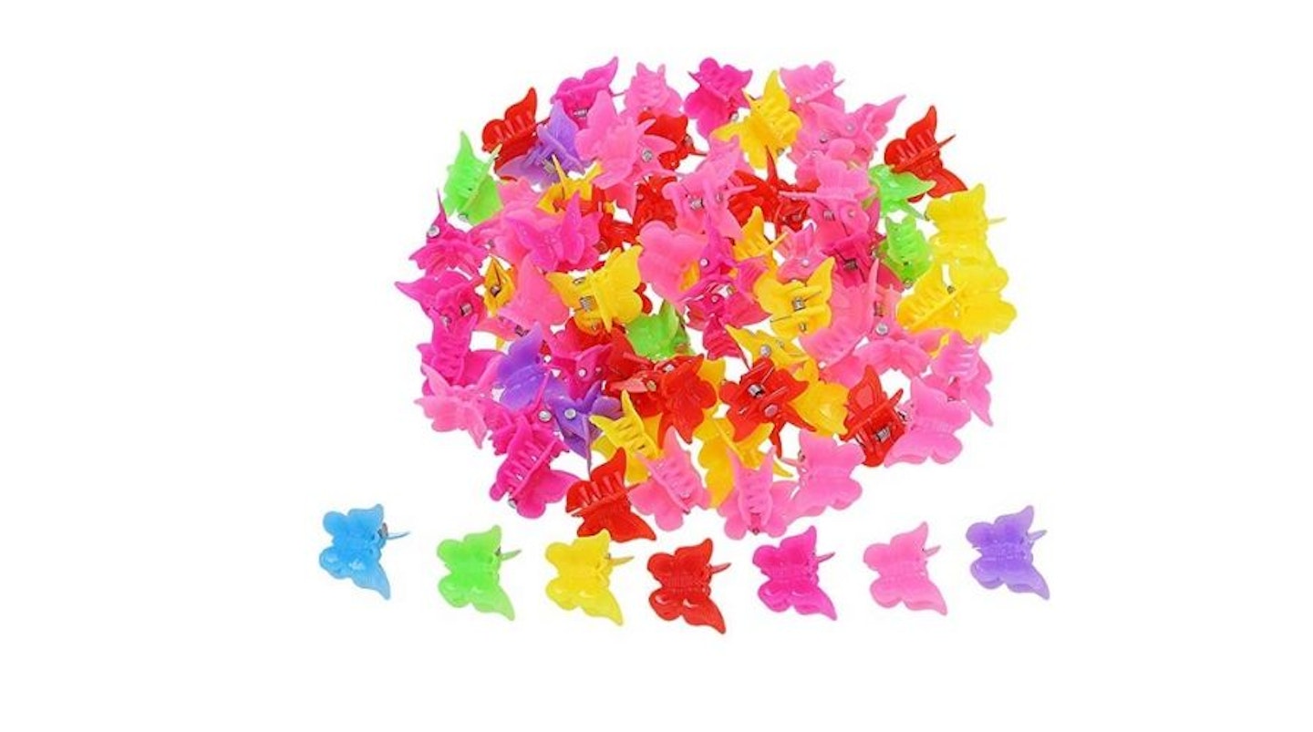 100 Pieces Butterfly Hair Clips, £3.99