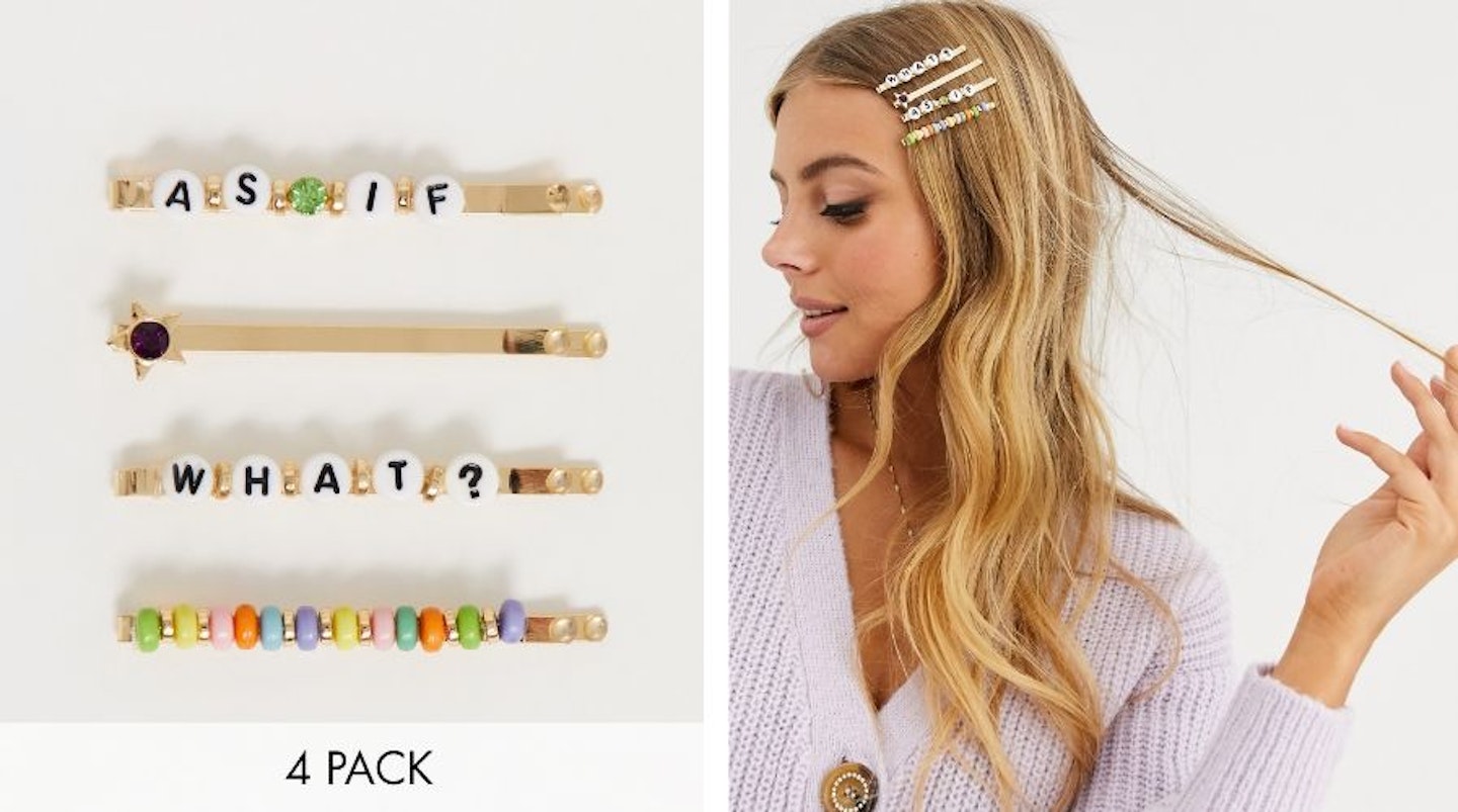 Reclaimed Vintage inspired friendship hair slide pack