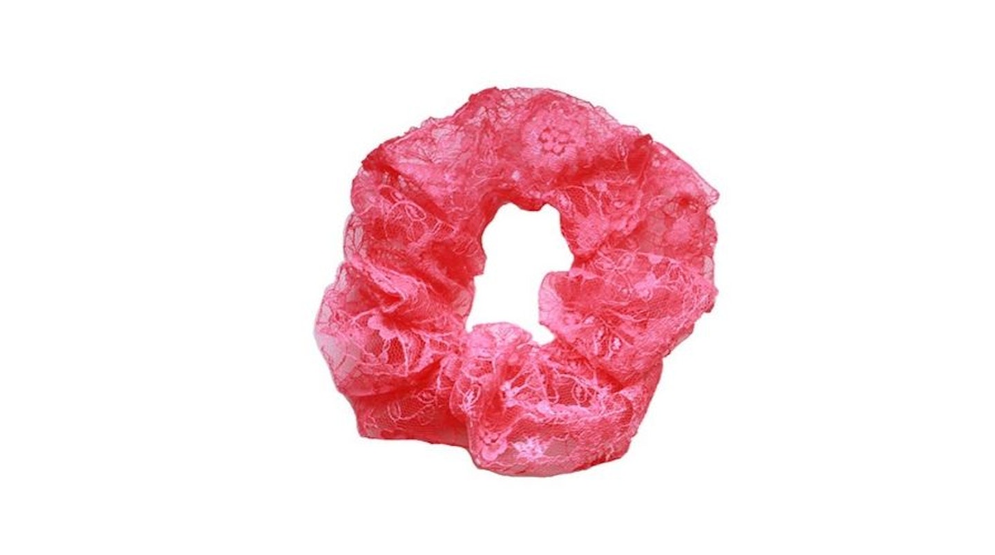 Pink Lace Large Scrunchie, 3.99