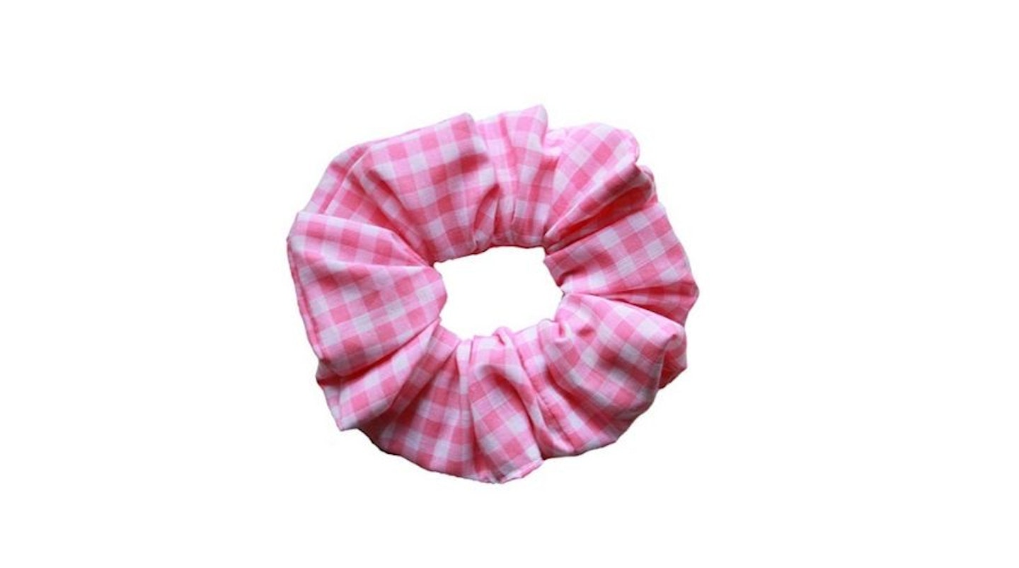 Pink Gingham Large Scrunchie, 3.99