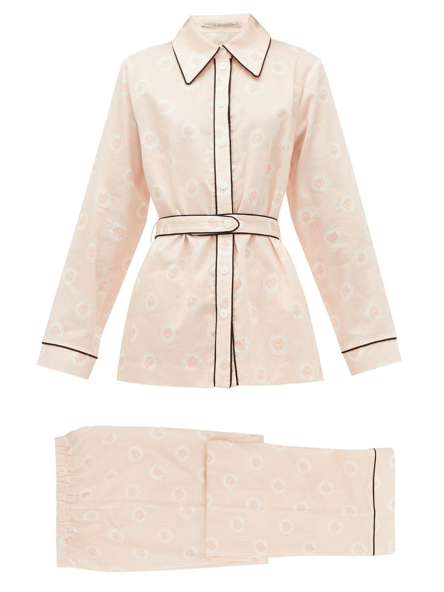 Emilia Wickstead,  Bianca striped cotton-poplin pyjamas, £590
