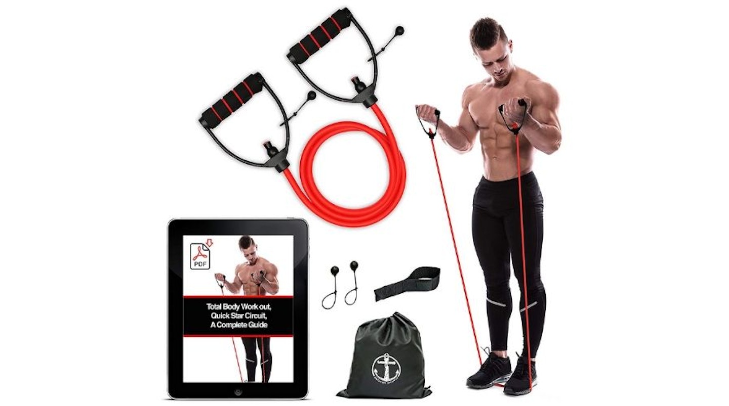 Anchor Workout Toning Heavy Fitness Tube Resistance Bands Cord, £6.99