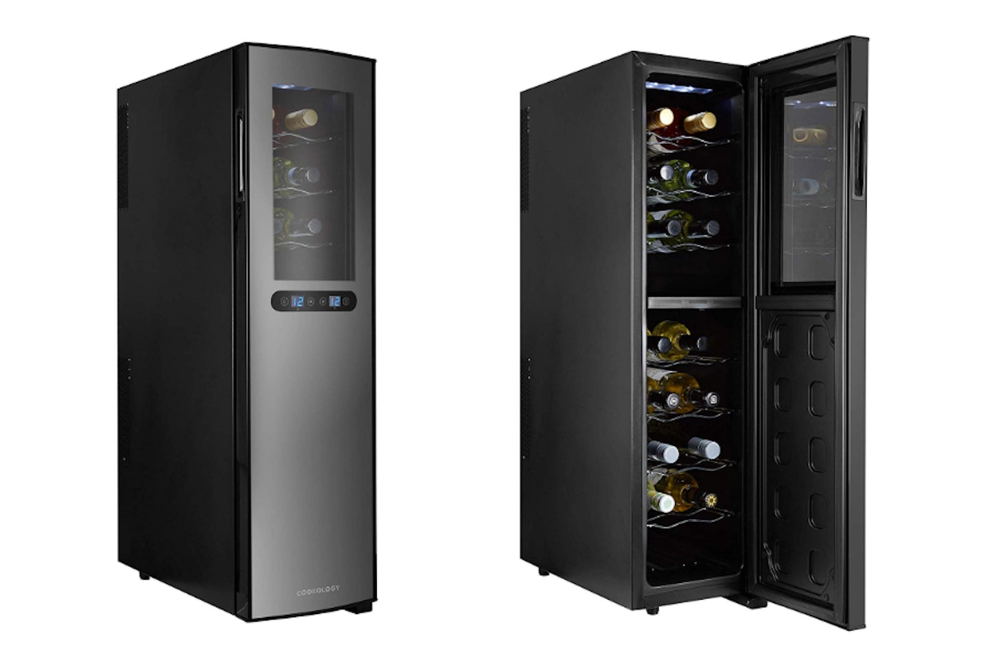 Cookology Dual Zone TWC18BK 18 Bottle Thermoelectric Wine Cooler
