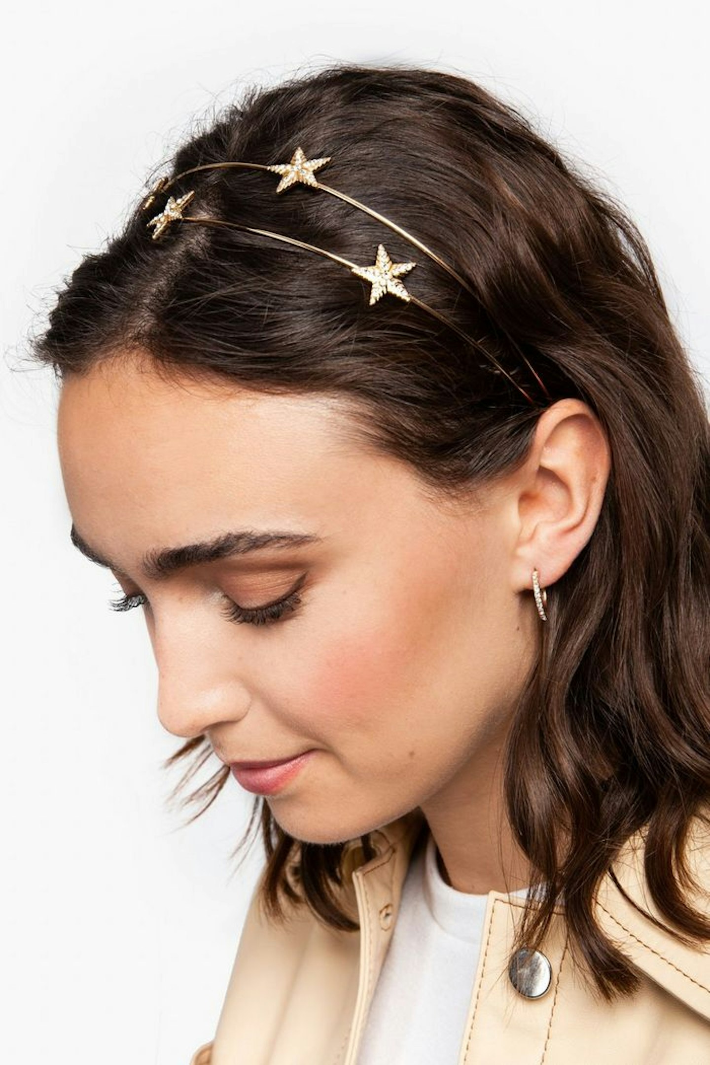 Topshop Crystal Star Double Row Metal Headband, £12.50