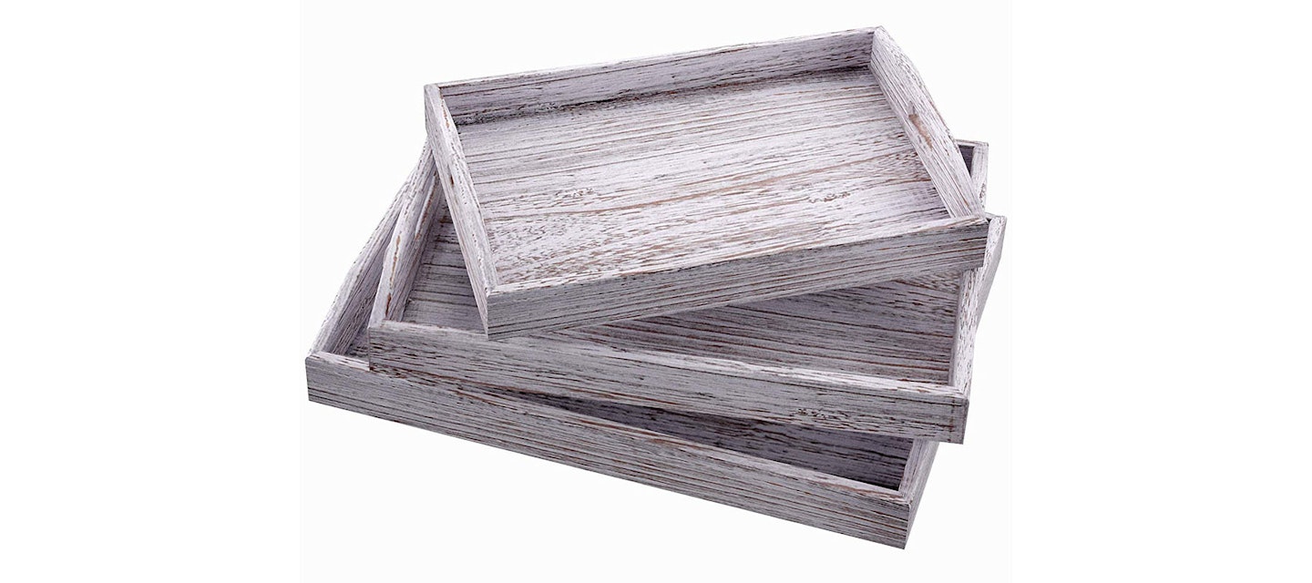 Rustic Wooden Serving Trays, set of 3